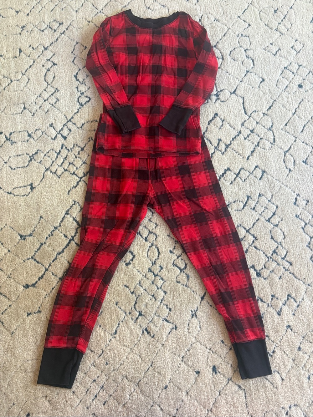 GAP Red and Black Plaid Kids Pajama Set